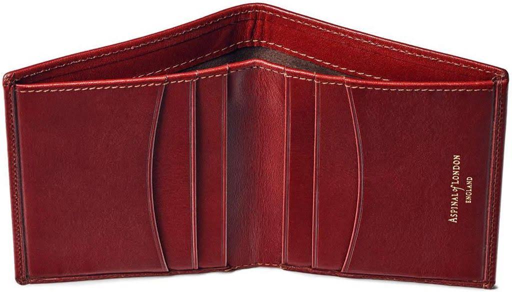 Aspinal of London | Credit Card Wallet with Notes Pocket | Smooth Cognac