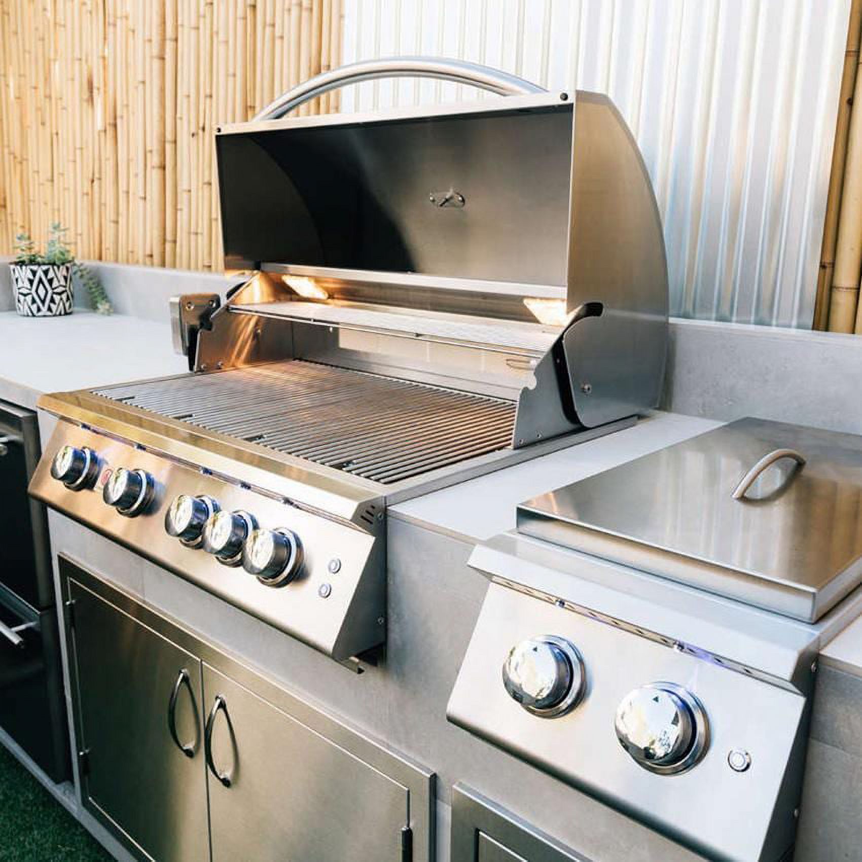 Summerset Sizzler Pro 40-Inch 5-Burner Built-In Propane Gas Grill With Rear Infrared Burner - SIZPRO40-LP