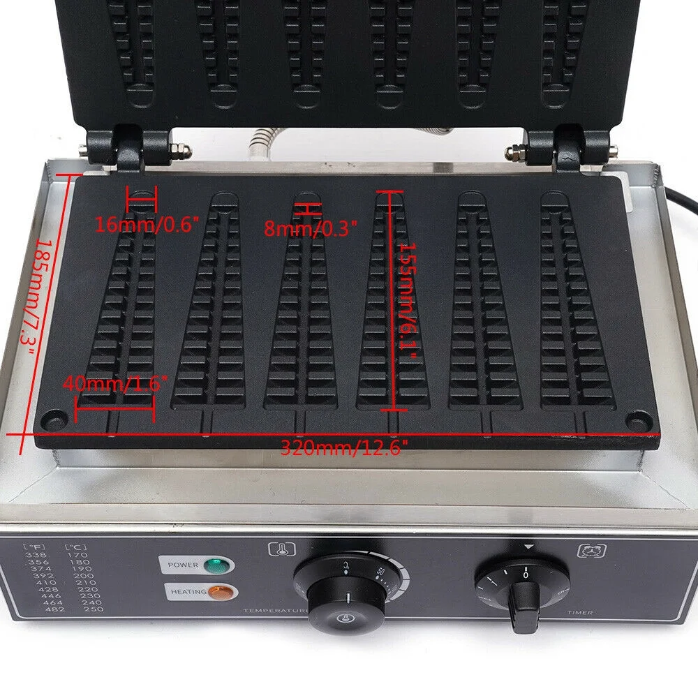 Commercial Waffle Maker Machine Muffin maker Commercial Nonstick Electric 1.55kw