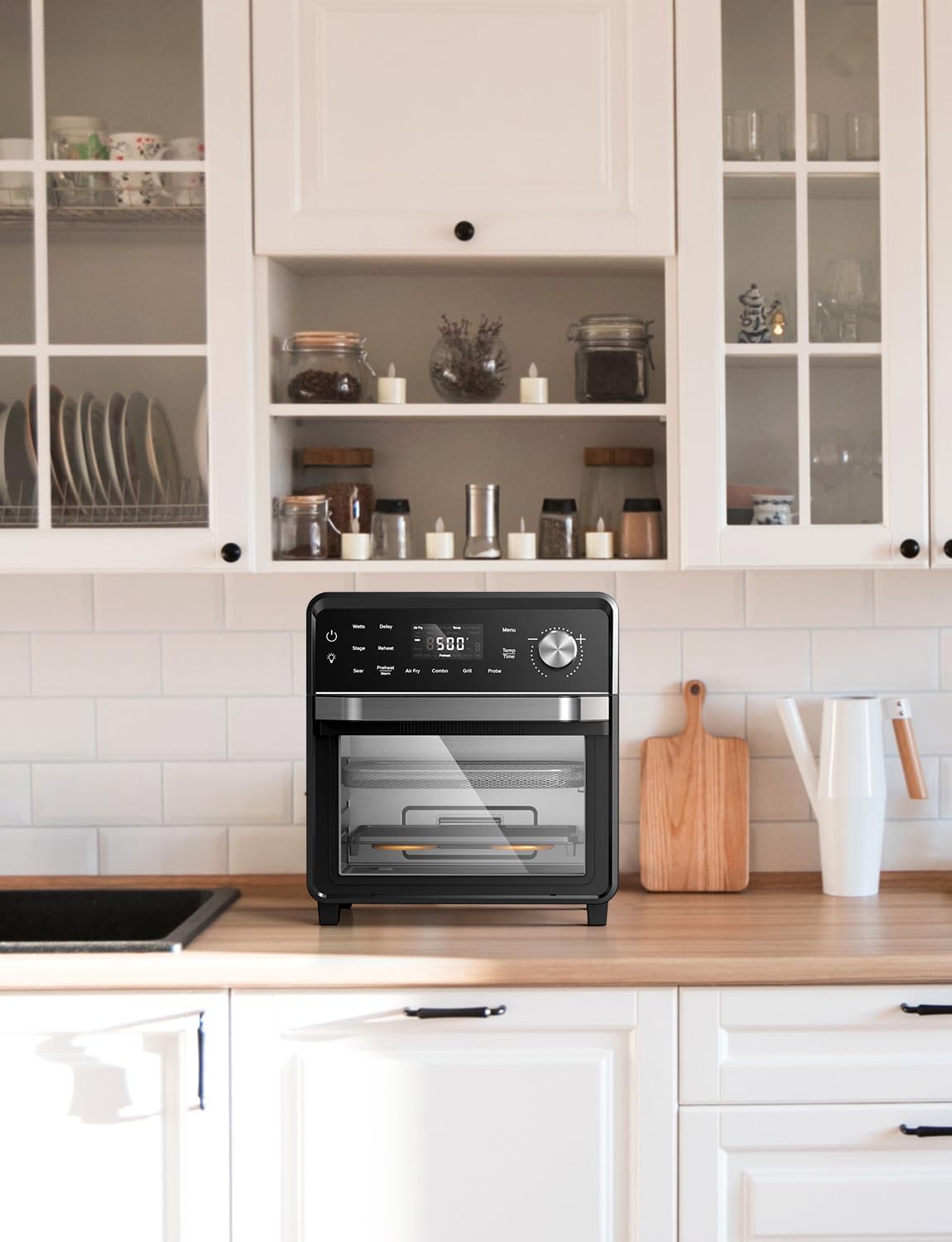 Nuwave Smart Air Fryer Oven with POWERPORT™ Plug-In Grill for Dual-Zone Efficient Cook