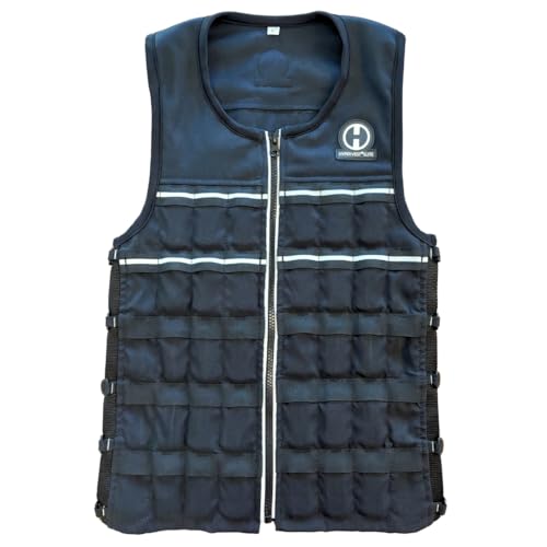Hyperwear Hyper Vest ELITE Fully Adjustable Weight Vest - Stretch CORDURA&reg; Fabric Zipper Thin Steel Weights - Weighted Vests for Running