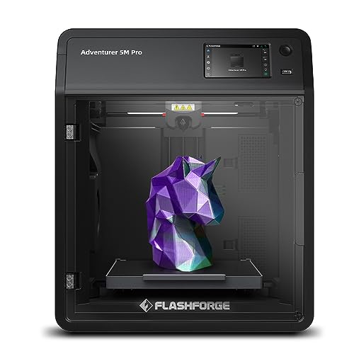 FLASHFORGE Adventurer 5M 3D Printer with Fully Auto Leveling System, Max 600mm/s High-Speed, 280℃ Quick-Detach Nozzle