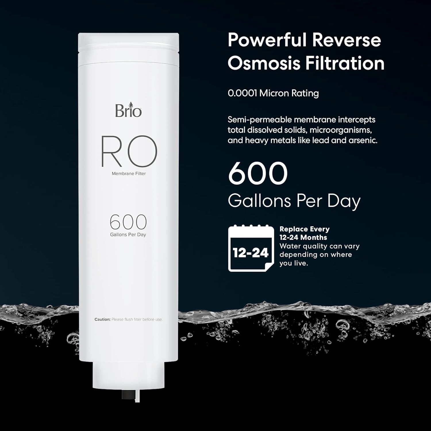 Brio Reverse Osmosis Membrane Replacement Filter for Brio Model TROE600COL