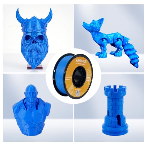 Kingroon PLA 3D Printer Filament, 12Rolls, Dimensional Accuracy +/- 0.03 mm, 12kg Spool(26.4lbs)