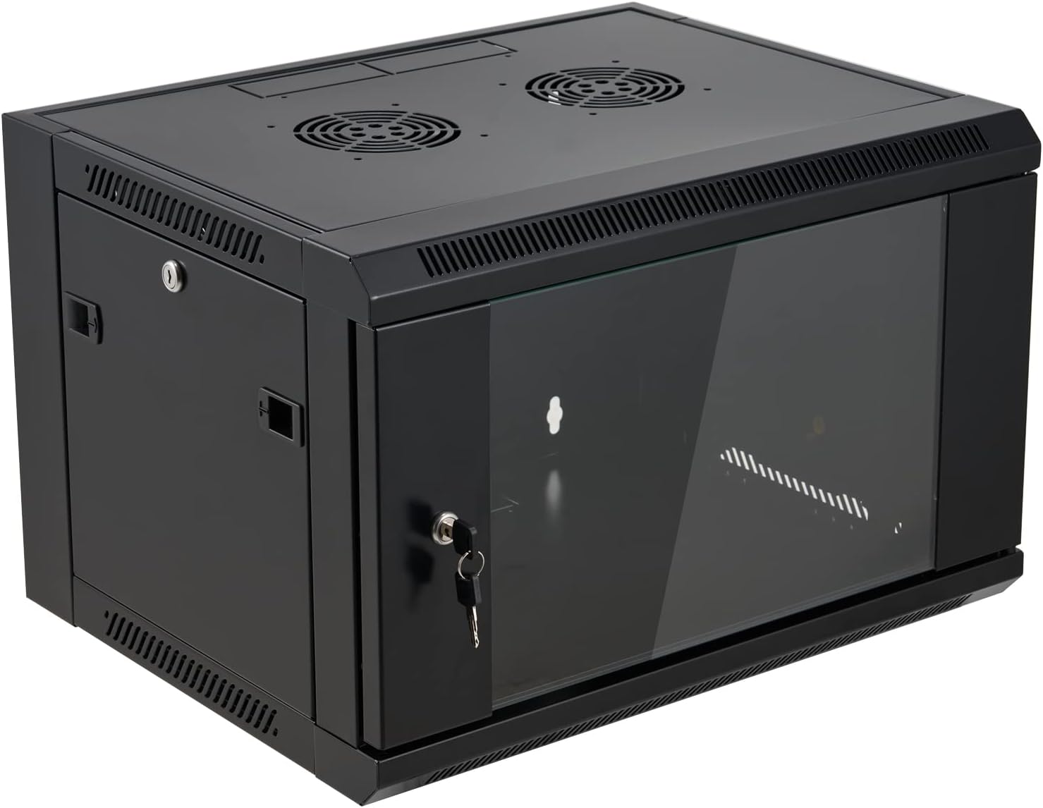 6U Wall Mount Server Cabinet Network Rack Enclosure Locking Glass Door by Tedgetal