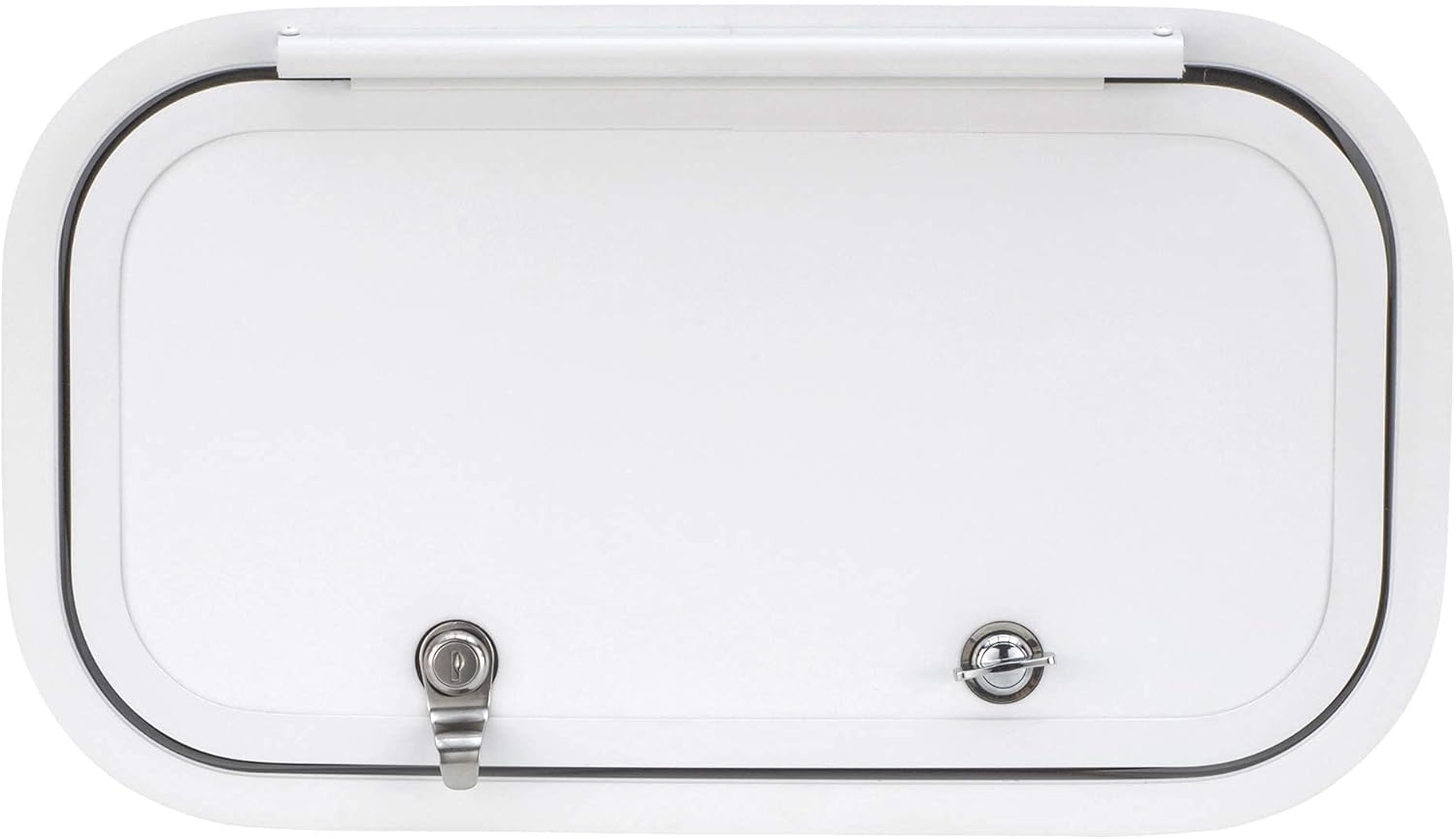 RecPro RV Baggage Door 18.5 Wide x 10 High with Rounded Corners for RVs| Compartment Storage Doors with Top Hinge for Campers | Trailer Compartment
