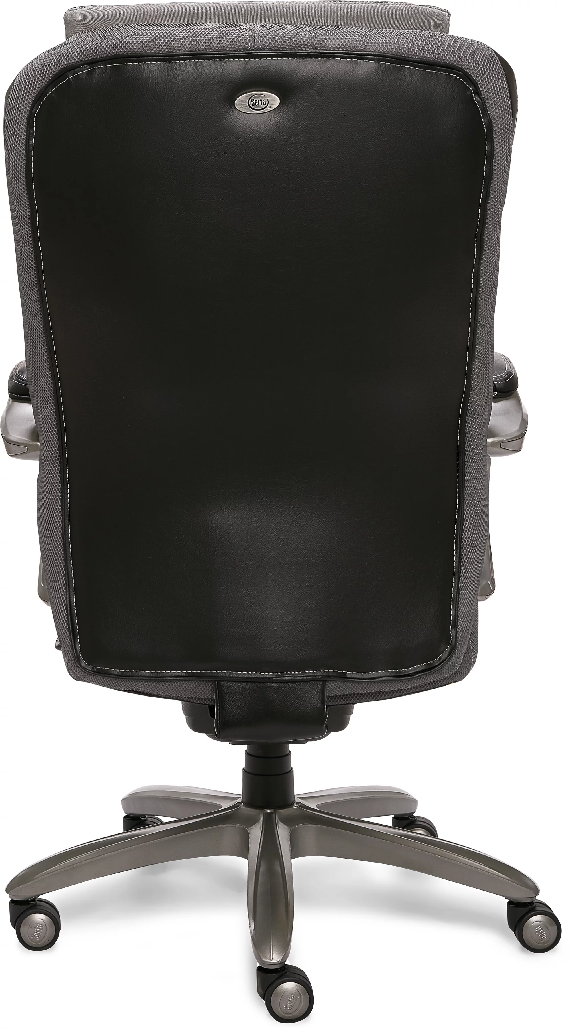 Serta Bonded Leather Big & Tall Office Chair with Smart Layers, 350 lb. Capacity, Black