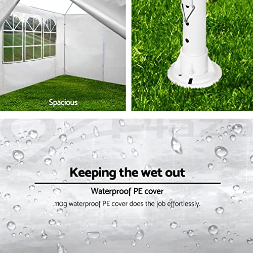 10'X30' Outdoor Party Tent Gazebo with 8 Removable Sidewalls, Large Wedding/Event Canopy Marquee Featuring Windows