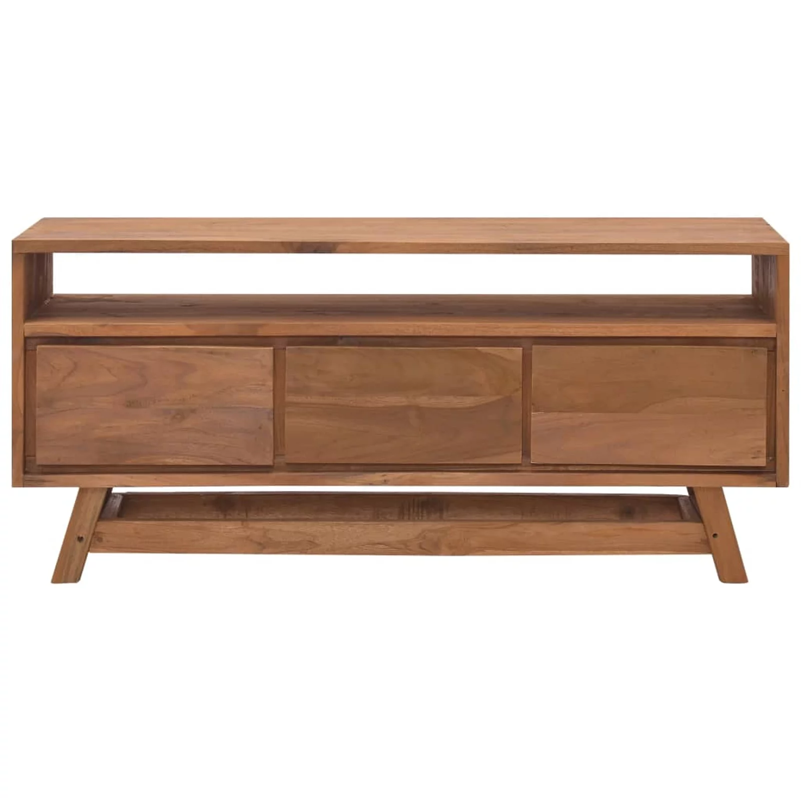 Walmeck TV Cabinet 43.3"x11.8"x19.7" Solid Teak Wood