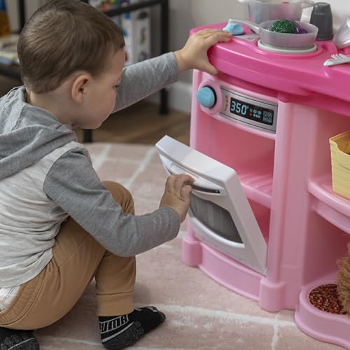 Step2 Fun with Friends Kids Kitchen Playset, Indoor/Outdoor Kitchenette, Interactive Play with Lights and Sounds, Durable Plastic