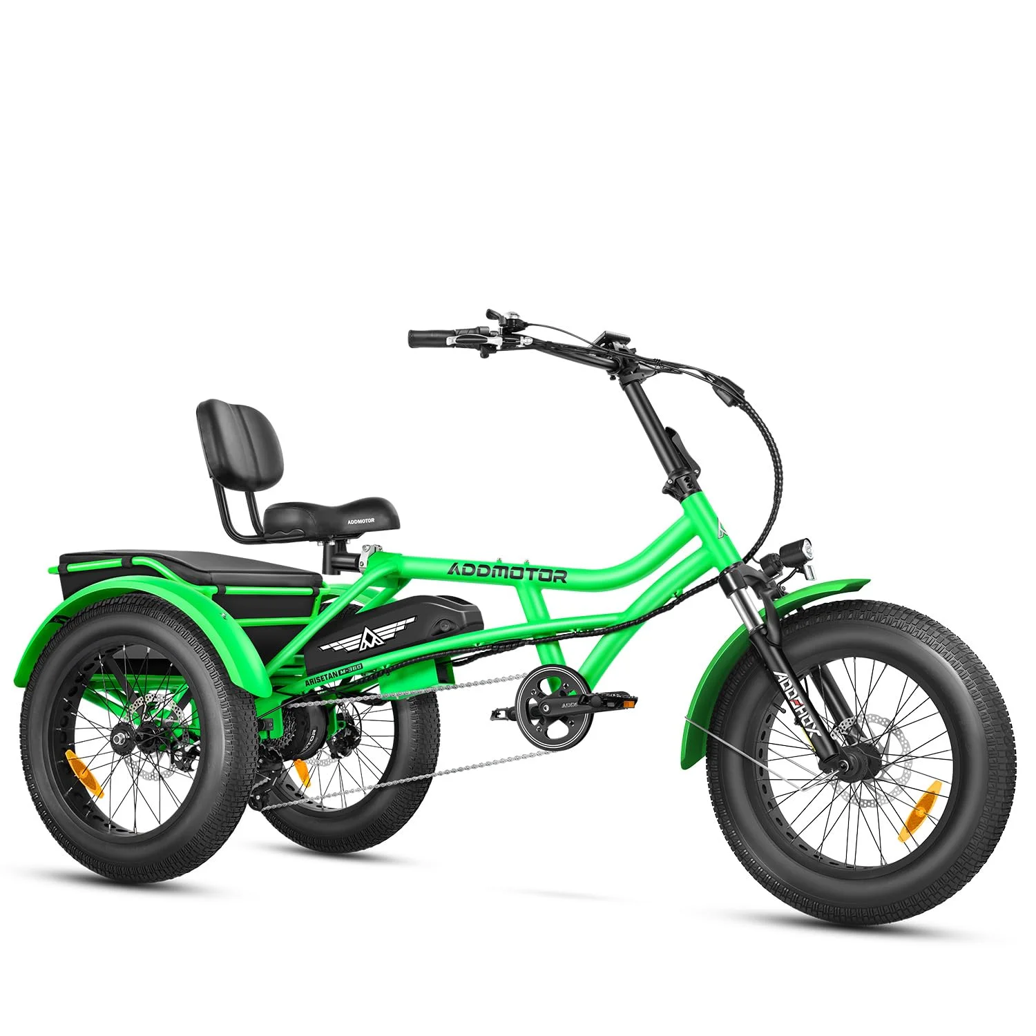 Addmotor M-360II Semi-Recumbent Electric Trike, 85MI, Fat Tire 3 Wheel Electric Bike for Adults, 750W 48V 20Ah Electric Tricycle for Seniors