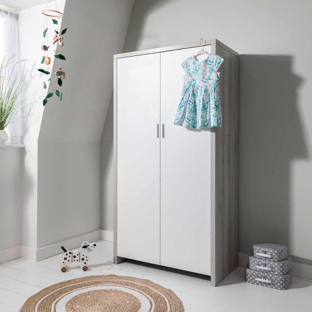 Tutti Bambini Modena Wardrobe – Grey Ash/White