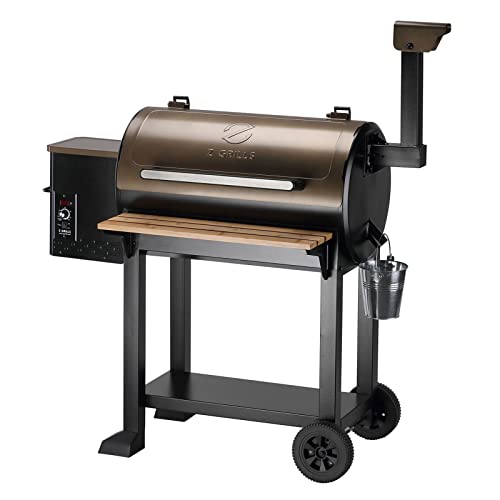 Z GRILLS Newest Pellet Grill Smoker with PID 2.0 Controller, LCD Screen, 2 Meat Probes, Huge Storage Cabinet, 697 sq in Cooking Area