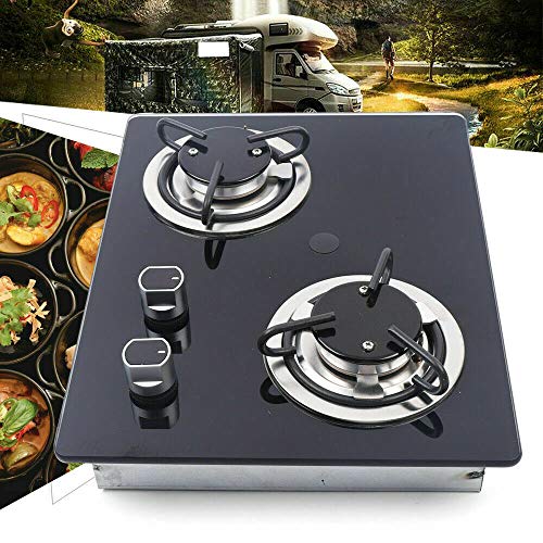 Drop-In Rv Stove Propane, 2 Burner Built-In RV Cooktop Stove