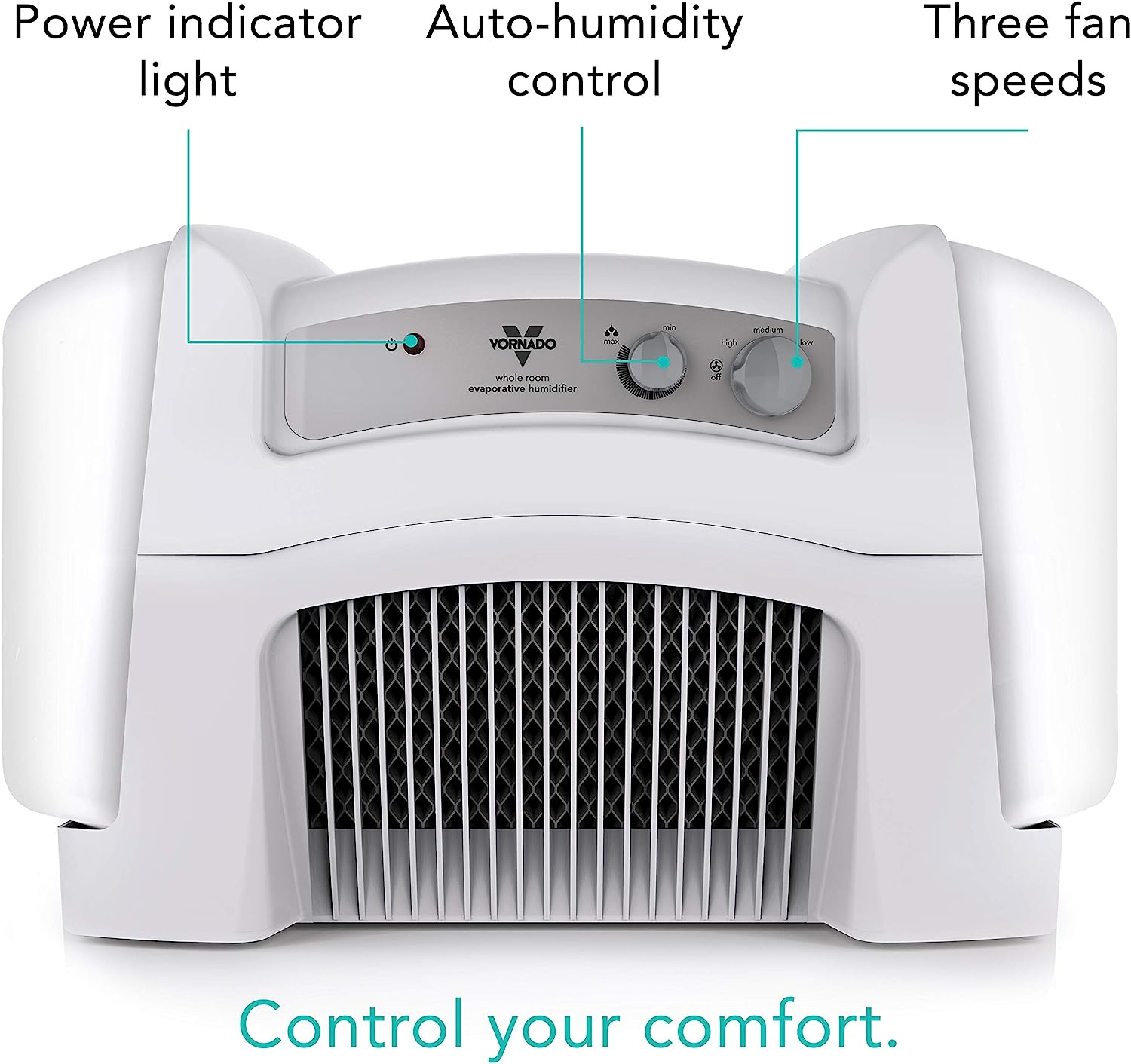 Vornado Evap40 4-Gallon Evaporative Humidifier with Adjustable Humidistat and 3 Speeds - Smart Home Appliances