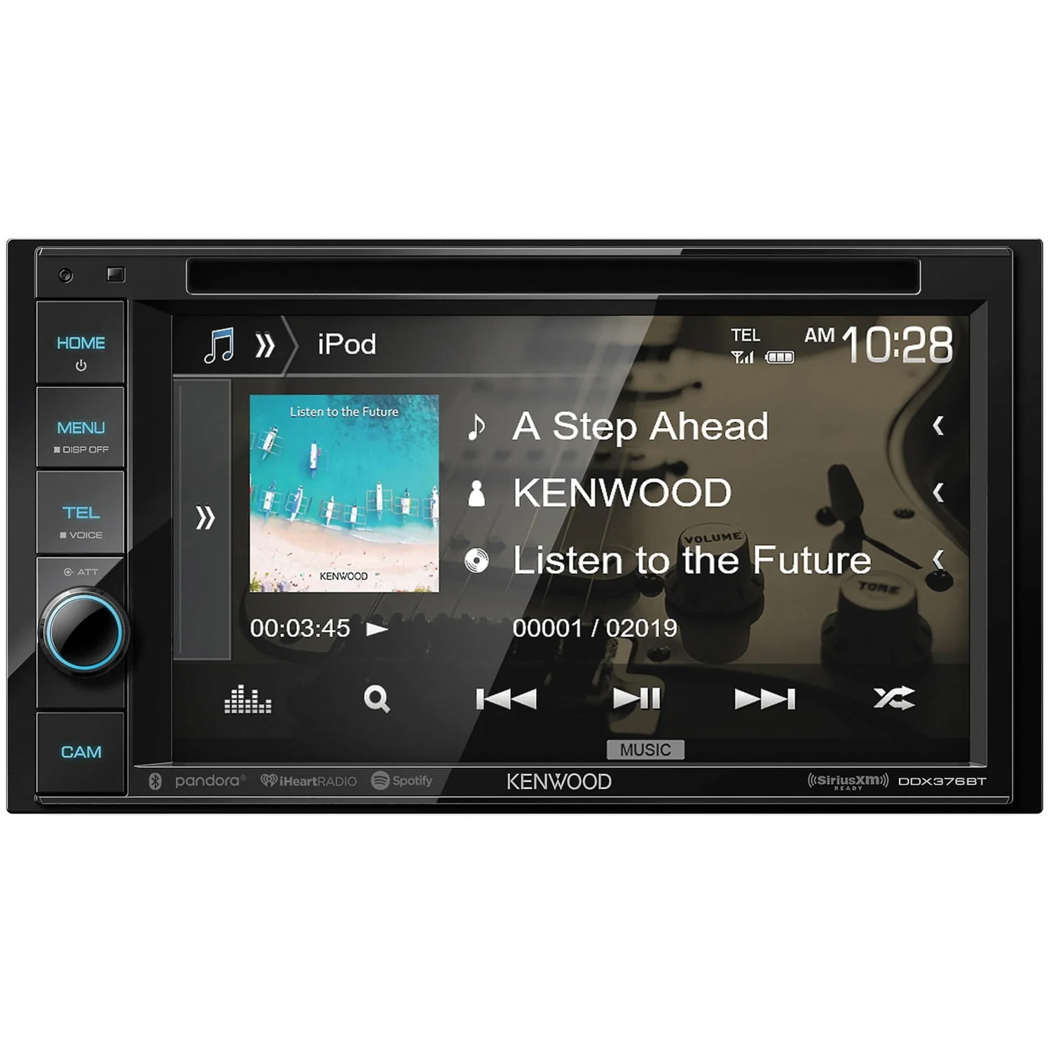 Kenwood DDX376BT 6.2 Double DIN In-Dash DVD Receiver with Bluetooth and SiriusXM Ready