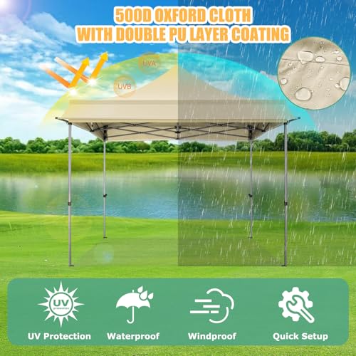 COBIZI 10x10 Pop Up Canopy Tent with Awning