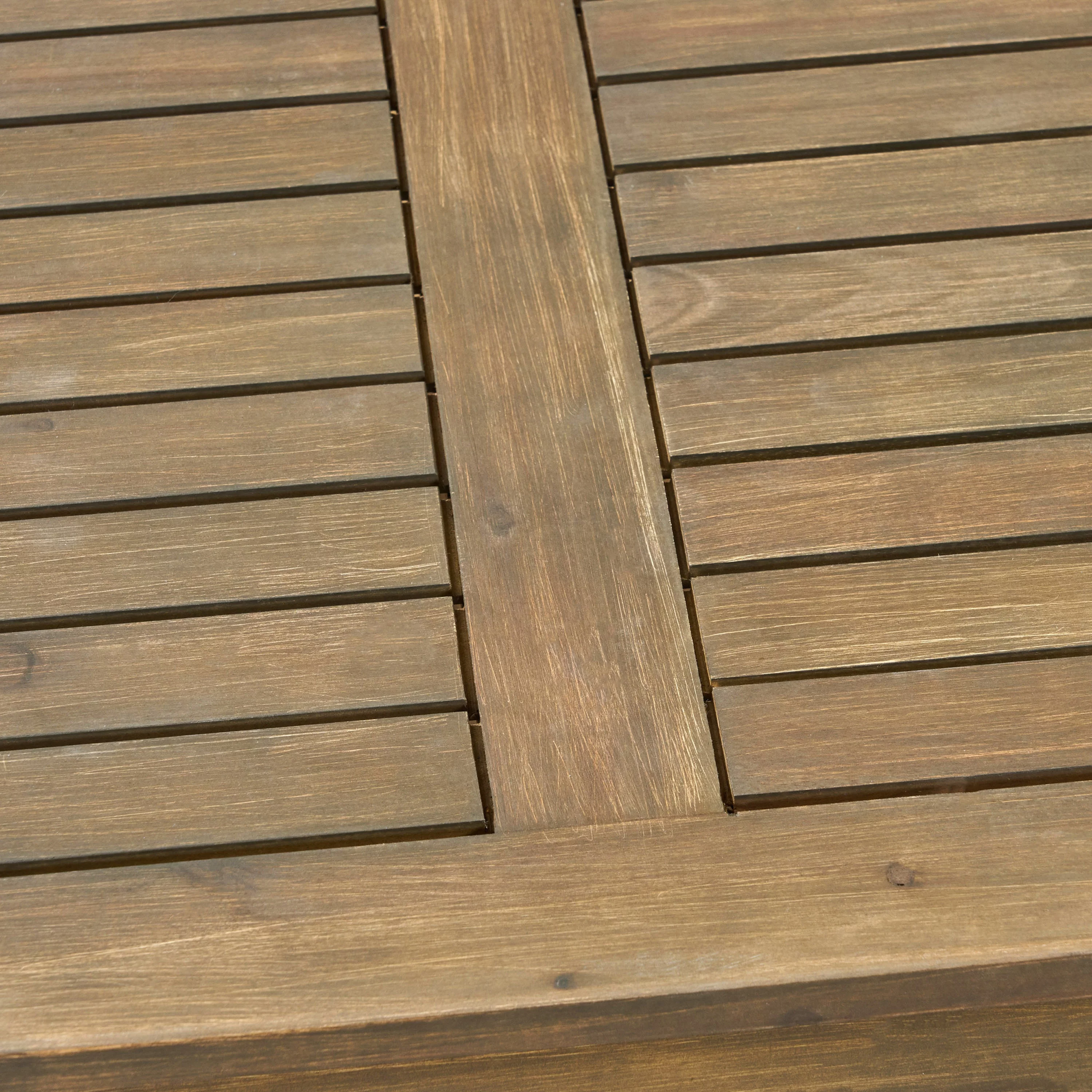 GDF Studio Abena Outdoor Acacia Wood Coffee Table, Gray