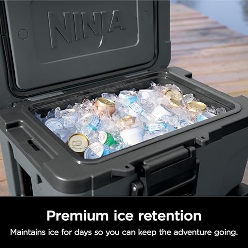 Ninja FrostVault 45qt Wheeled Cooler with Dry Zone, Integrated Fridge-Temp Dry Storage Drawer, Premium Heavy-Duty Insulated Cooler