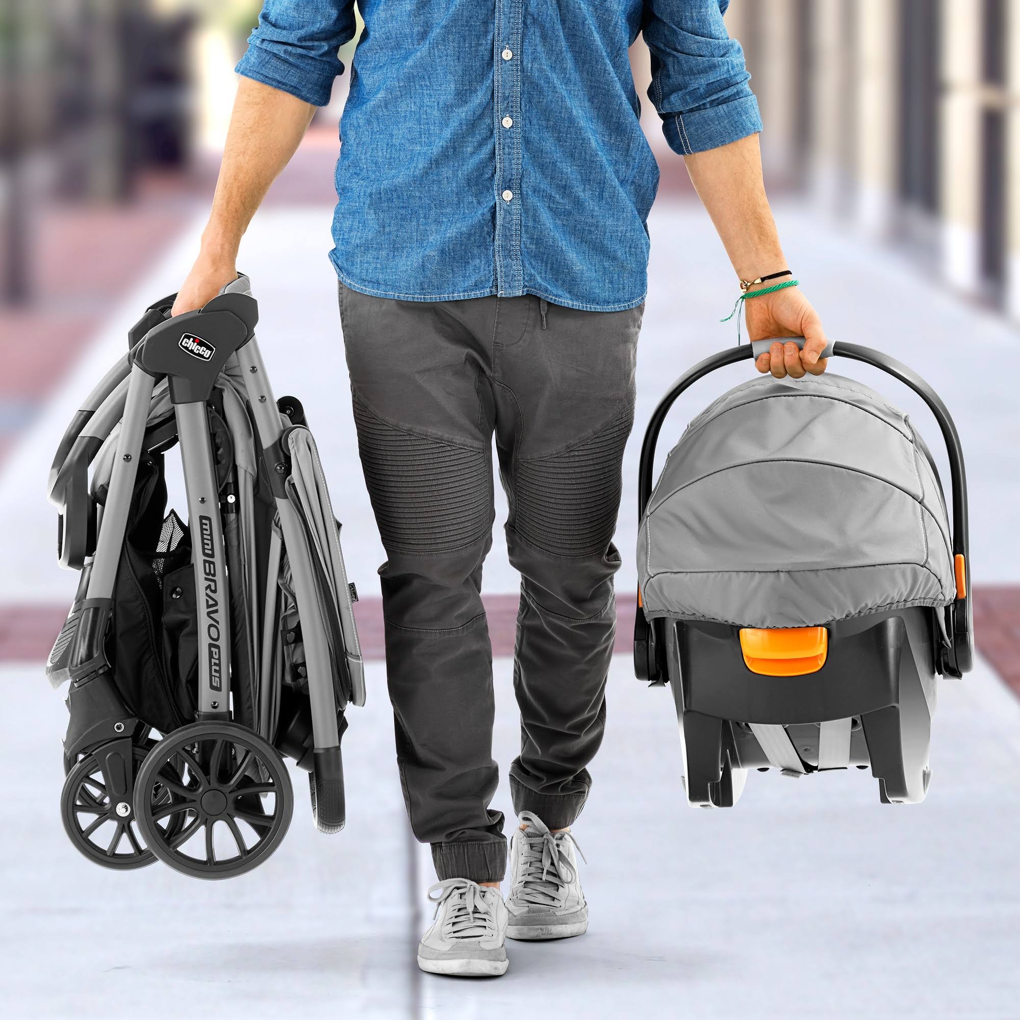 Chicco Mini Bravo Plus Travel System - Slate