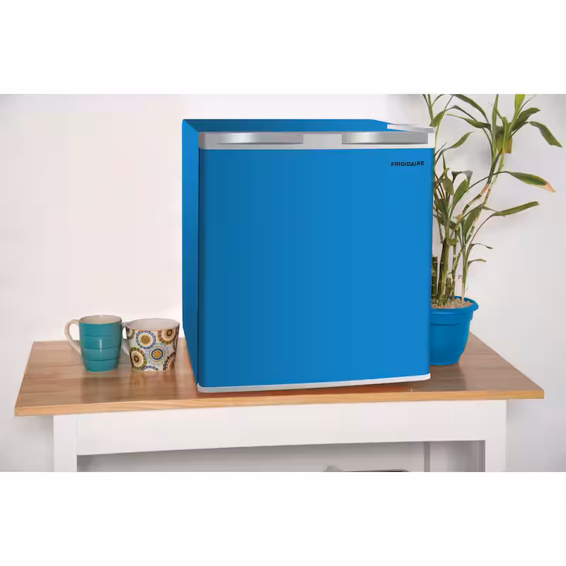 1.6 cu. ft. Mini Fridge in Blue with Freezer