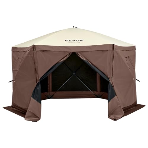 VEVOR Pop Up Gazebo Screen Tent, Pop-Up Instant Gazebo Tents with Mosquito Netting Outdoor Canopy