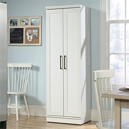 Pemberly Row 23 W Transitional Style Storage Cabinet, Utility Cabinet with Door and Shelves in White