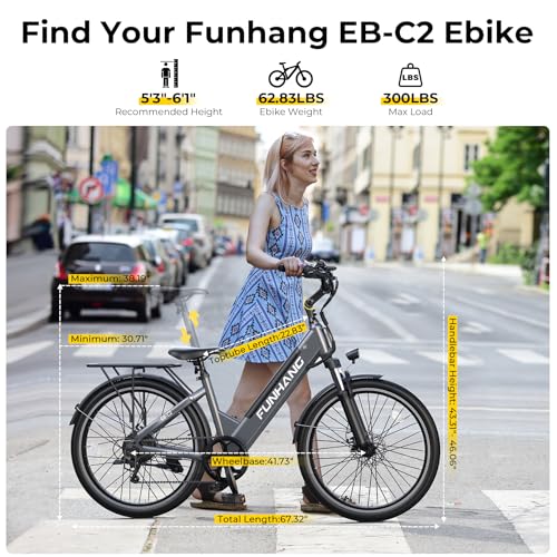 Electric Bike for Adults, 1000W Peak Ebike, 50Miles 21.7MPH Step Thru Electric Bicycle, 26" Commuter E Bikes with 48V Built-in Removable Battery