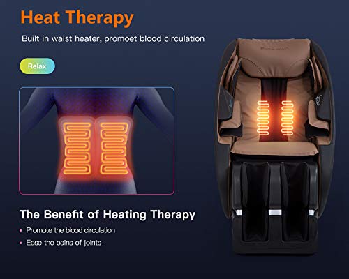 BestMassage Shiatsu Massage Chairs Full Body and Recliner Zero Gravity Massage Chair Electric with Built-in Heart Foot Roller Air Massage Easy to