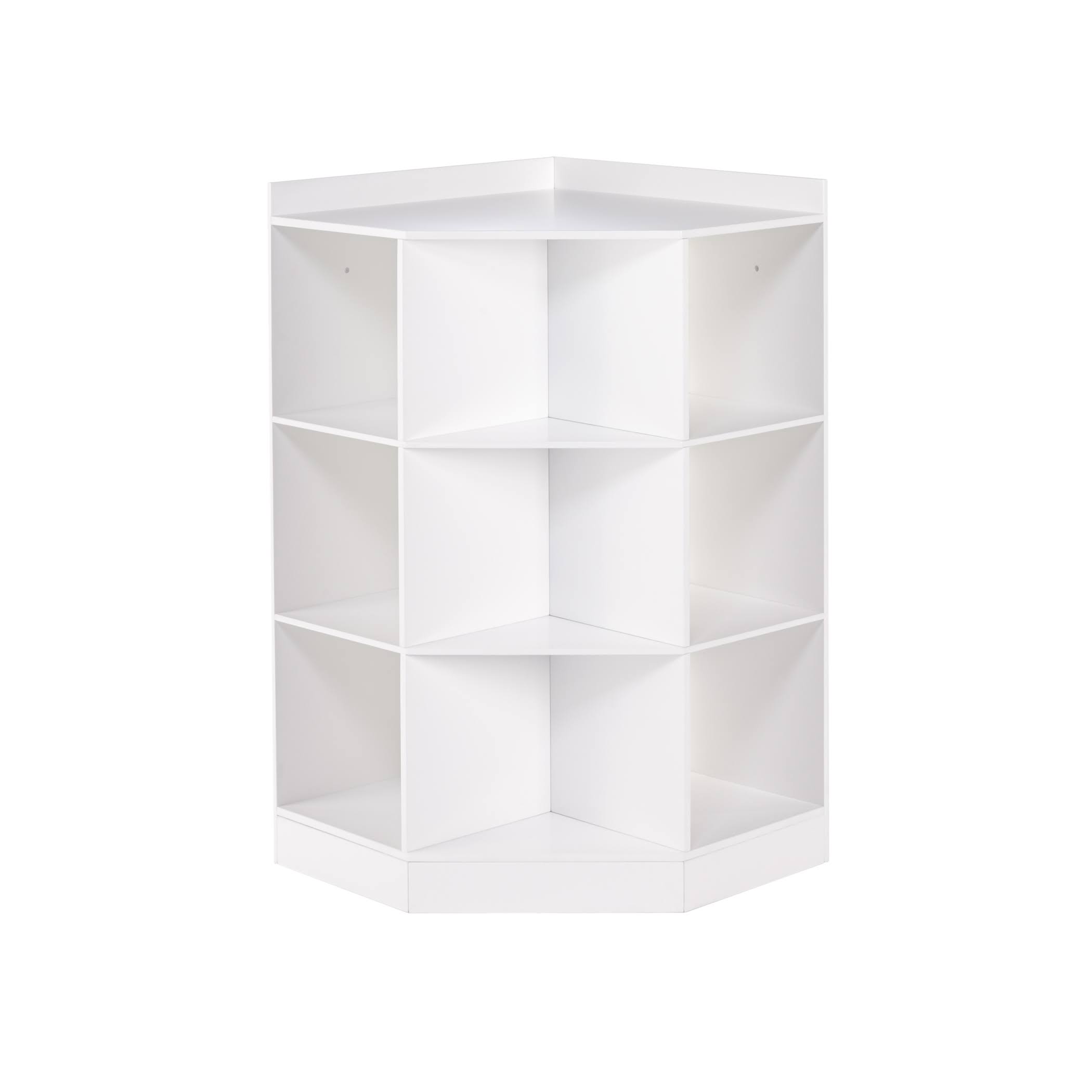 RiverRidge Kids 02-144 6-Cubby 3-Shelf Corner Cabinet, White