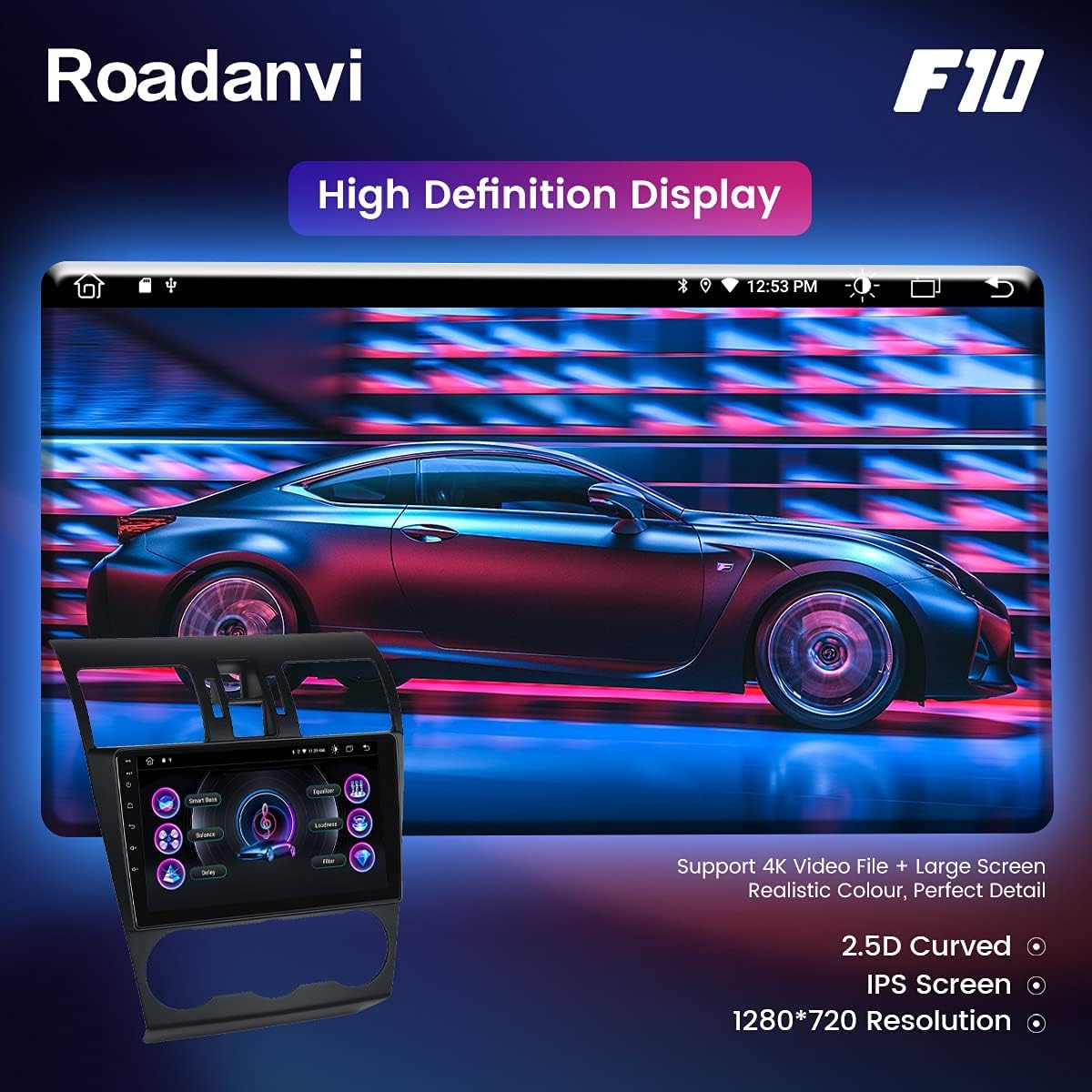 Roadanvi for Subaru Forester WRX 2016 2017 2018 2019 2020 Car Stereo Bluetooth Radio Car Navigation Carplay Android Auto 1280x720 IPS Touch Screen
