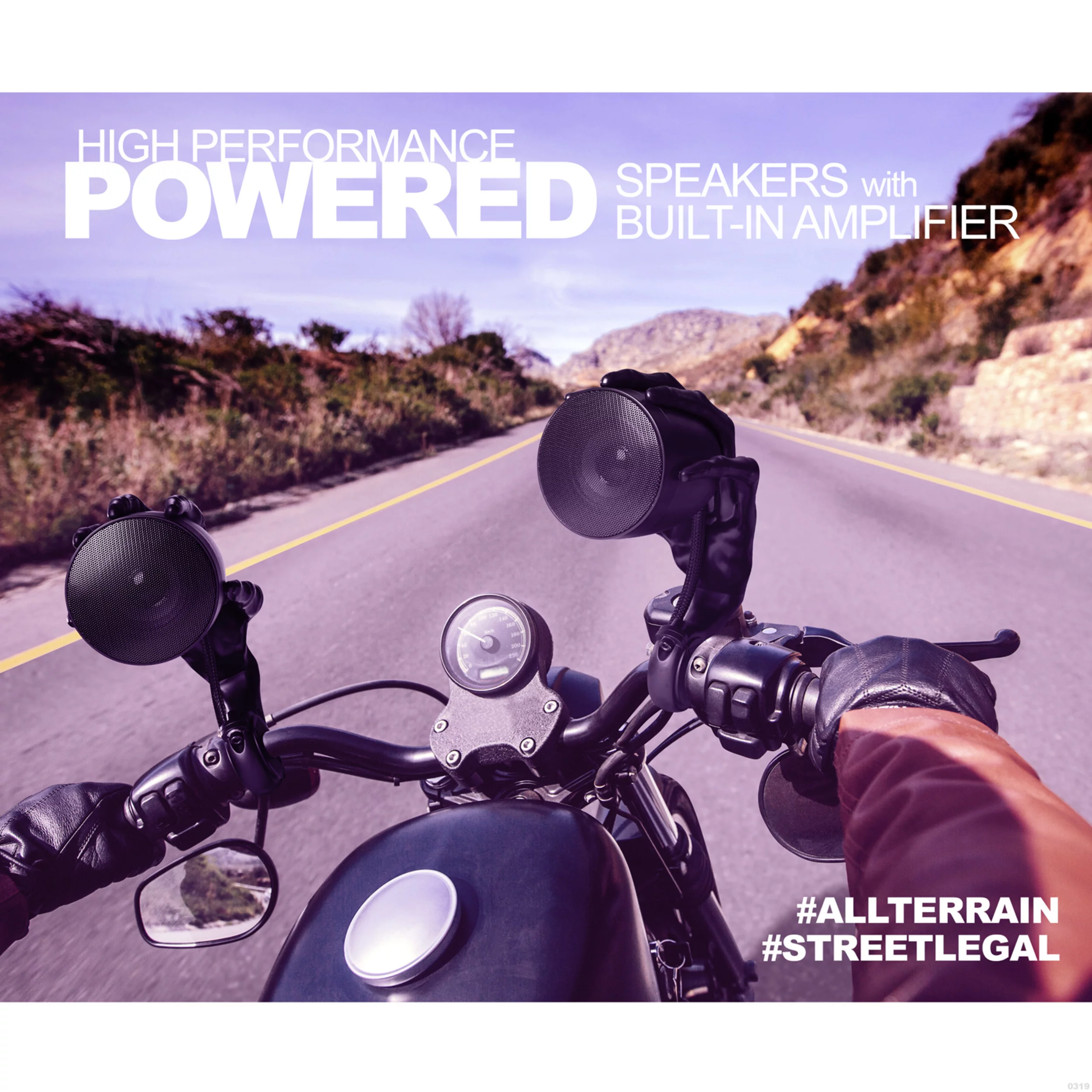 Boss Audio Systems PHANTOM800 Motorcycle Weatherproof Bluetooth Speaker System 3 Inch Speakers - Radiant Selections