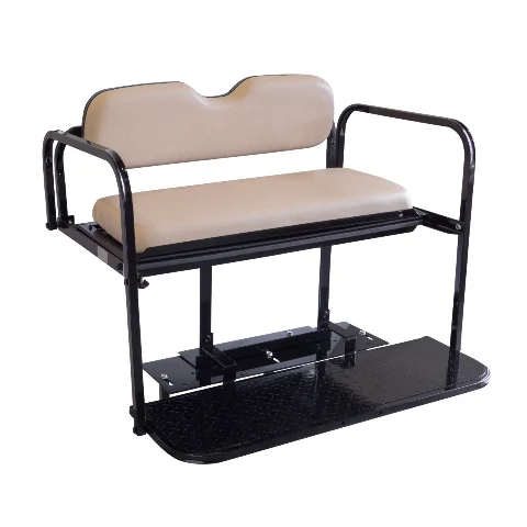 GTW Flip Folding Rear Back Seat Kit for Club Car DS Golf Cart |Buff Color|2000.5 - up - Curated Treasures Market