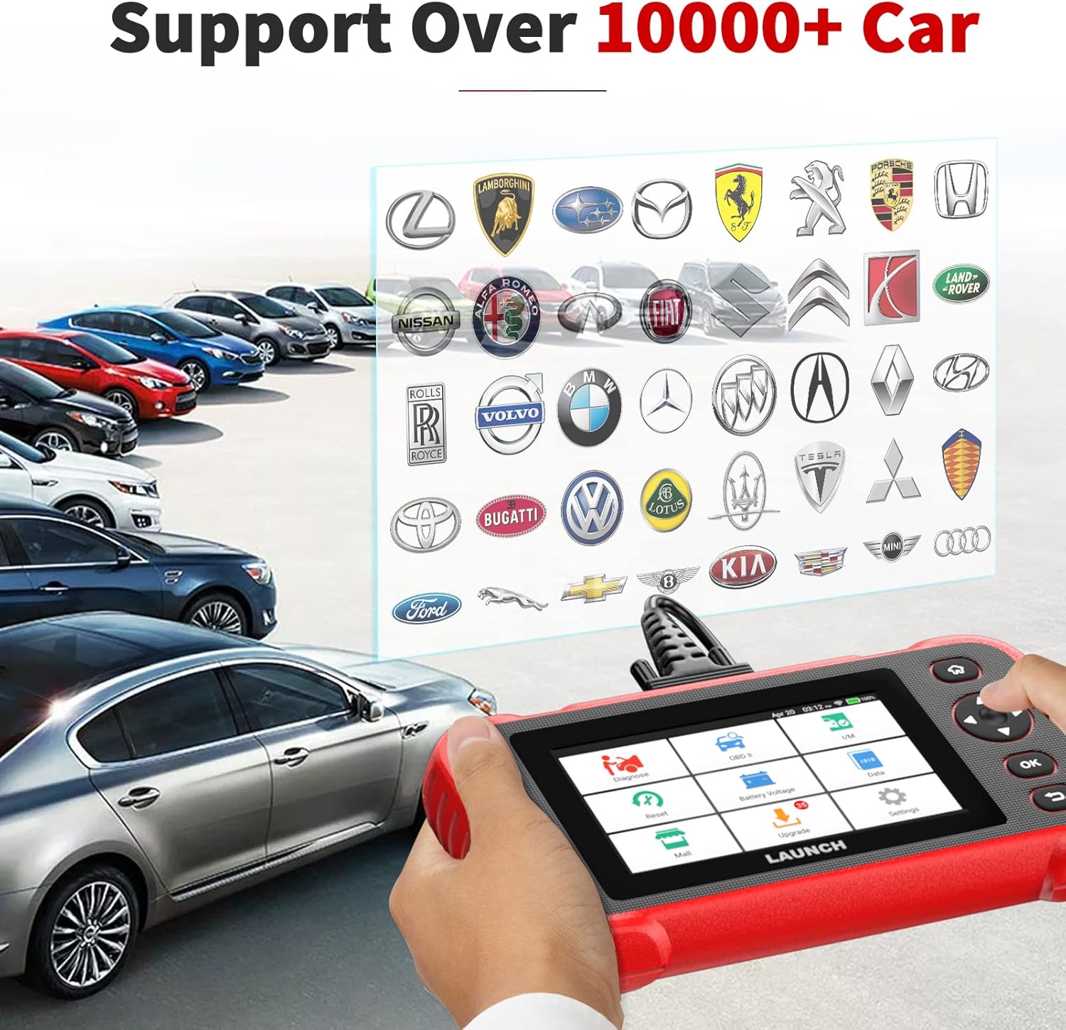 LAUNCH Scan Tool CRP123i Car Code Reader, OBD2 Scanner Car Check Engine Transmission SRS ABS Professional Automotive Diagnostic Tool