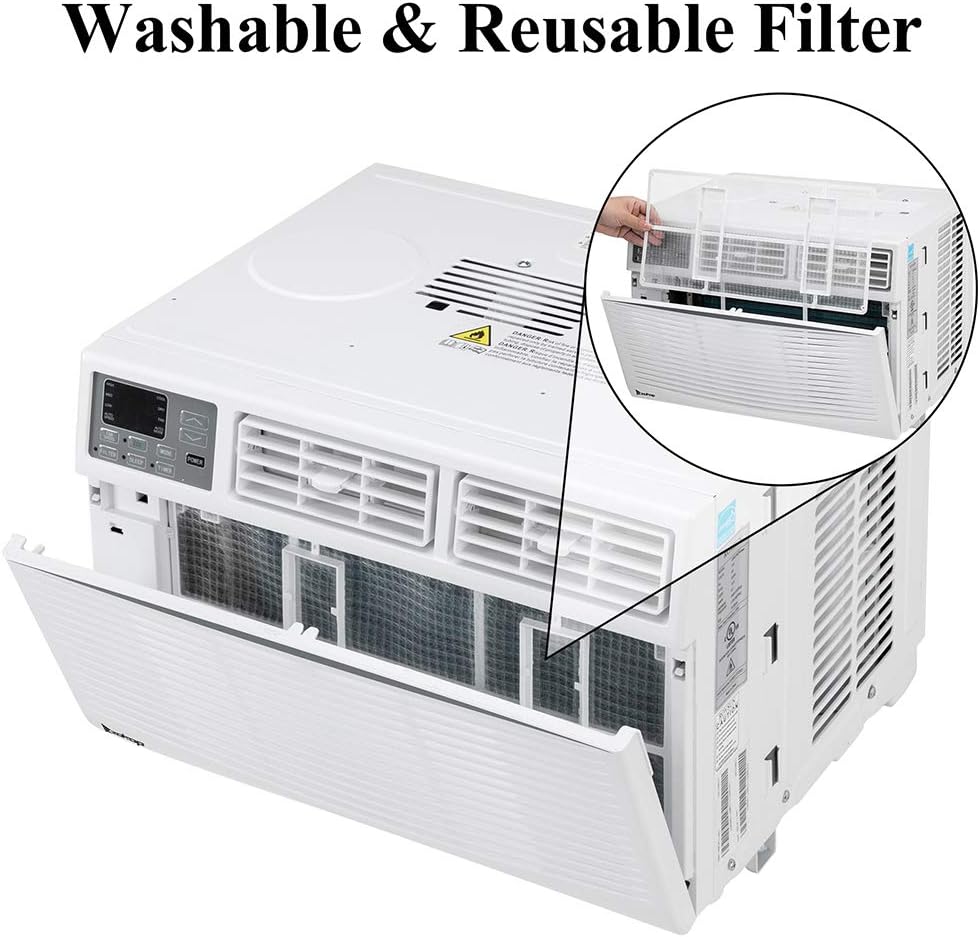 110V 1600W Air Conditioner White ABS Window Type Refrigeration/Energy Saving/Fan/Dehumidification Portable All-in-One,Used in rooms, offices