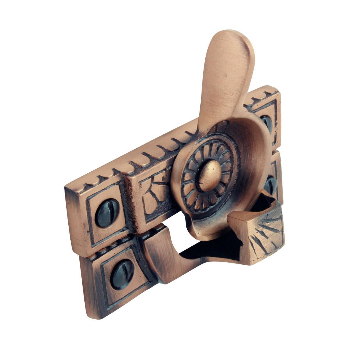 Renovators Supply 12 Ornate Solid Brass Window Sash Lock Antique Brass
