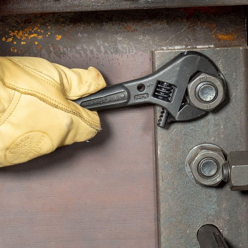 Klein Tools 3227 Extra Wide Adjustable Wrench, Construction Spud Wrench for Up to 1-7/16-Inch Nuts and Bolts, 10-Inch, with Tether Hole Pack of 2