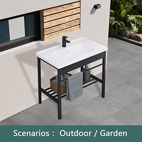 Freestanding Ceramic Laundry Utility Sink