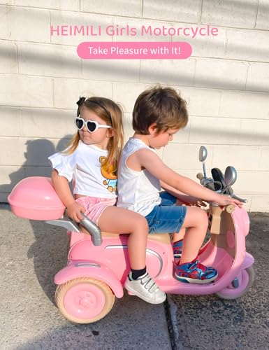 Kids Electric Motorcycle,3 Wheel Bike, Electric Scooter for 3 Year Old,3-Wheel 12V Ride On Scooter for Kids with Storage Compartments
