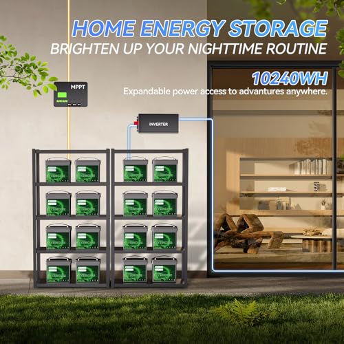 12V 100Ah LiFePO4 Lithium Battery, Mini Deep Cycle Rechargeable LiFePO4 Battery, Max.15000 Cycles Built in 100A BMS for RV, Trolling Motor, Camping