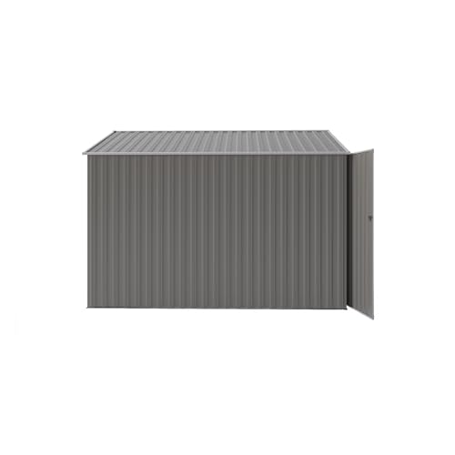 4×8 FT Outdoor Metal Storage Shed,Heavy-Duty Lean to Storage Shed with Floor Base,Garden Tool Metal Storage House W/Lockable Door and 2 Air Vents