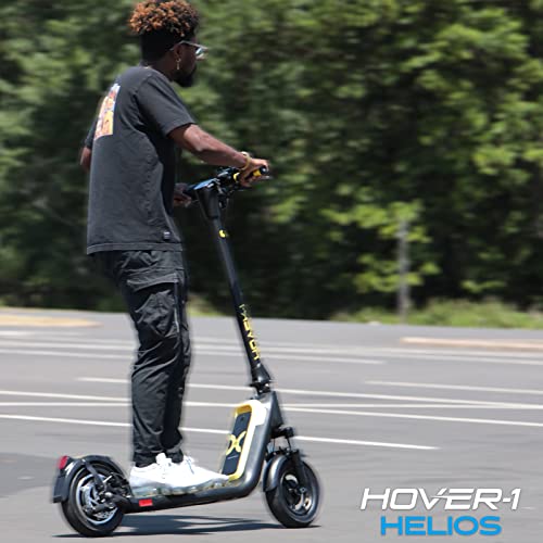 Hover-1 Helios Electric Folding Scooter, 18 MPH Top Speed, 24 Mile Range, 500 Watts Max Power, 10” Pneumatic Tires, Rear Disc Brakes