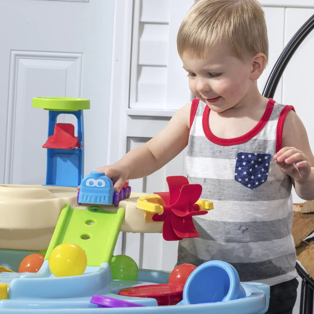 Step2 Ball Buddies Adventure Center Blue Plastic Water Table for Toddlers