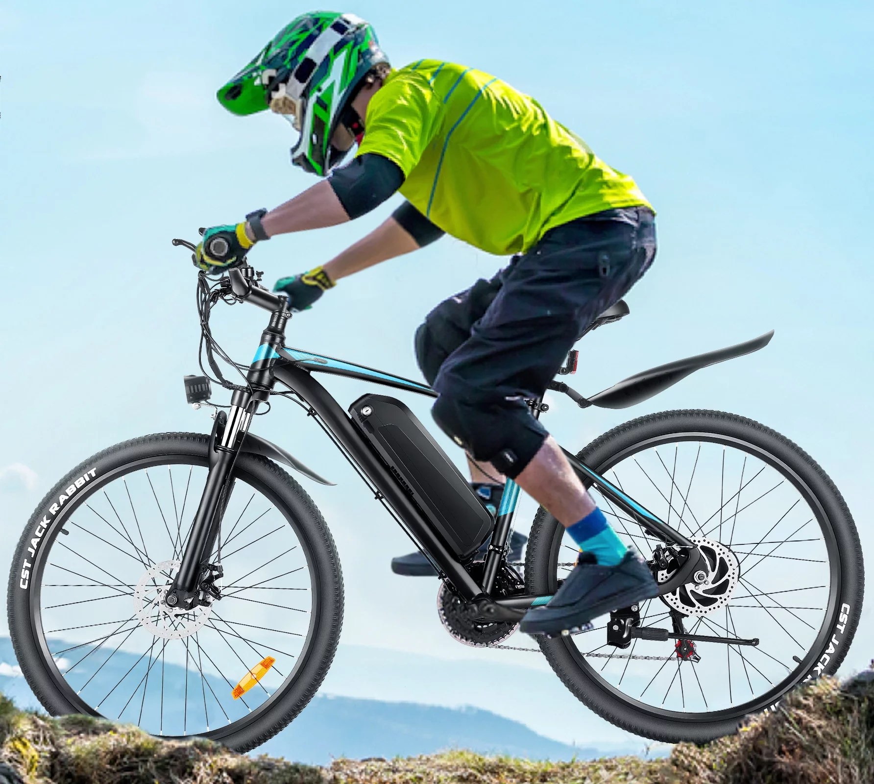 Gocio 27.5" Electric Bike for Adults 500W Ebike 19MPH Adult Electric Bicycles Electric Commuter Bike with 48V 10.4AH Removable Battery Shimano 21