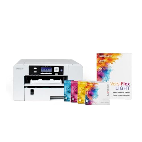 Sawgrass SG500 VersiFlex Printer Bundle, Innovative Inks & Light Heat Transfer Paper Bundle - Soft-Touch Infusible Ink, 8.5x11 Paper