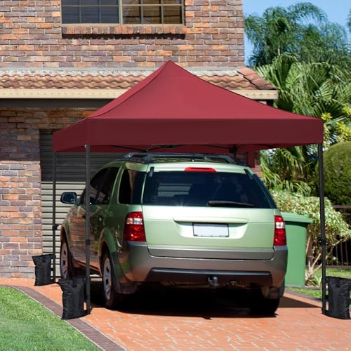 Yaheetech Heavy Duty Pop Up Canopy Tent, 10x20 Commercial Instant Shelter Tent for Wedding, Parties, Adjustable Outdoor Canopy with Wheeled Carry Bag