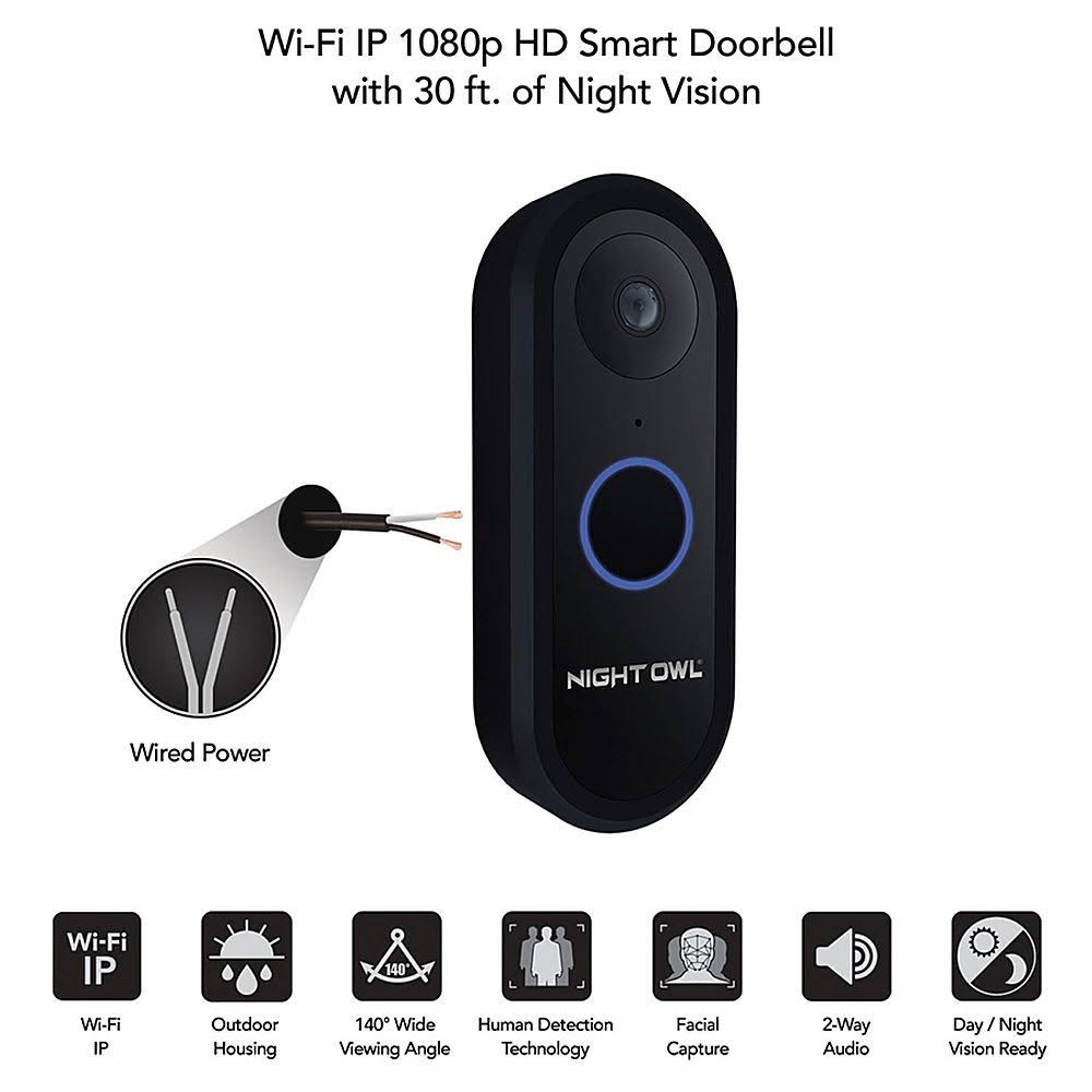 Night Owl Smart Doorbell 1080p HD Camera