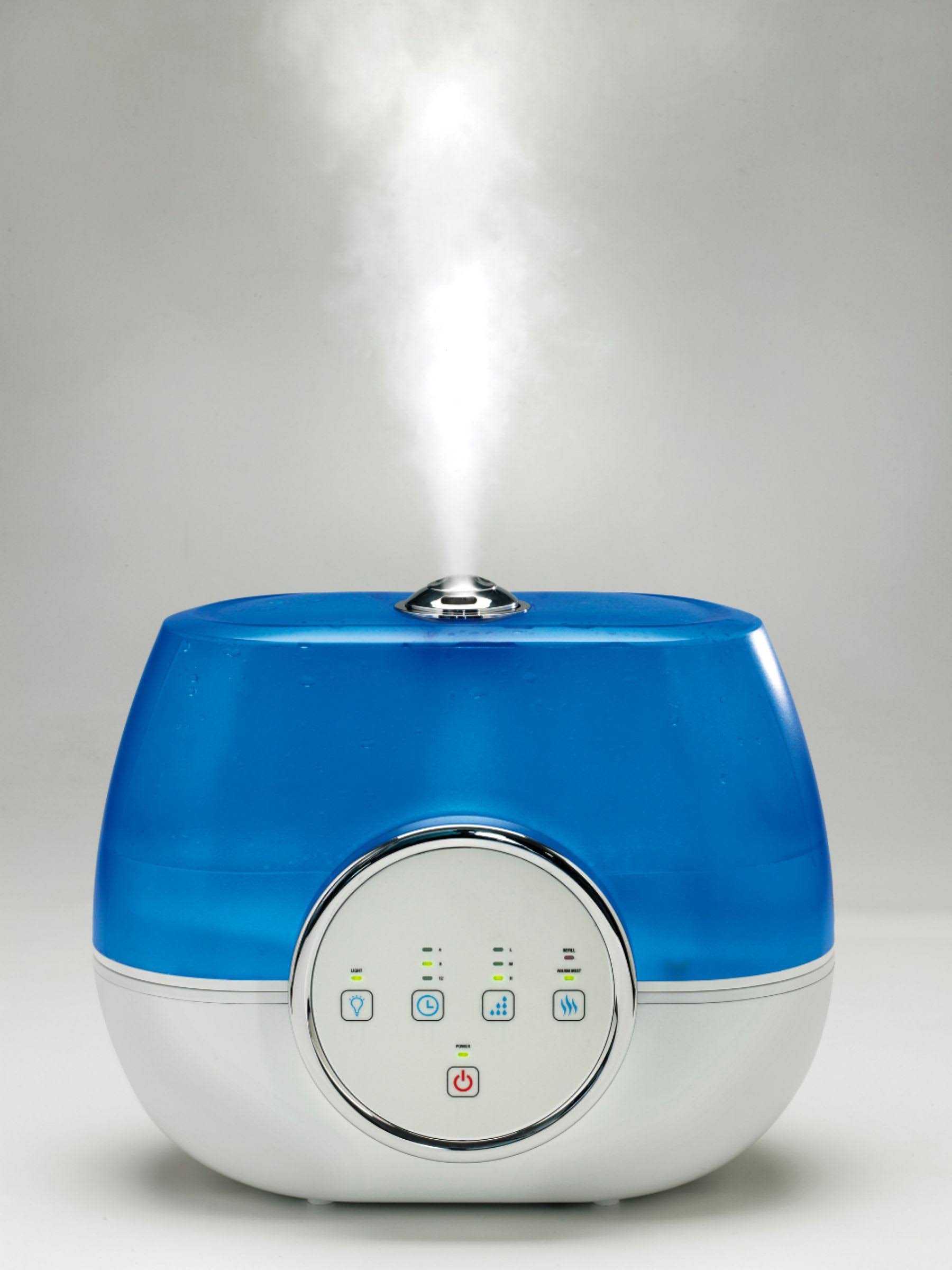 PureGuardian - Ultrasonic 2 Gal. Warm and Cool Mist Aromatherapy Humidifier - Blue/White