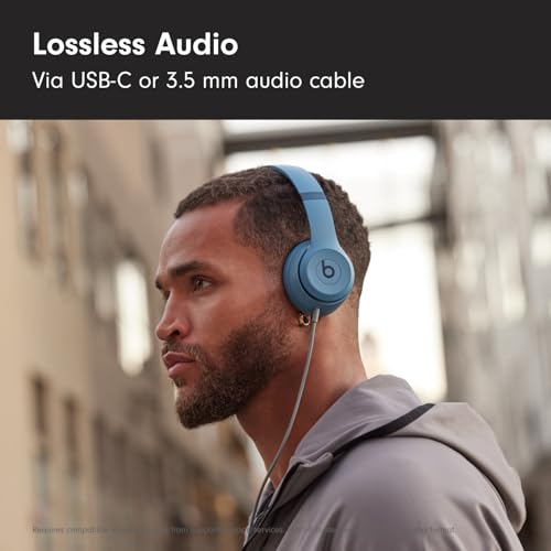 Beats Solo 4 - Wireless Bluetooth On-Ear Headphones, Apple & Android Compatible, Up to 50 Hours of Battery Life - Black & Gold