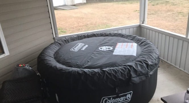 4 person outdoor portable inflatable hot tub spa